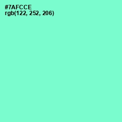 #7AFCCE - Aquamarine Color Image