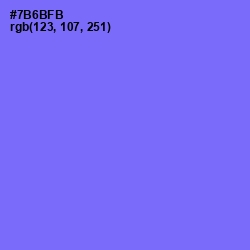 #7B6BFB - Moody Blue Color Image