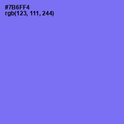 #7B6FF4 - Moody Blue Color Image