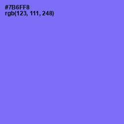 #7B6FF8 - Moody Blue Color Image