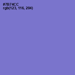 #7B74CC - Moody Blue Color Image