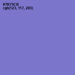 #7B75CB - Moody Blue Color Image