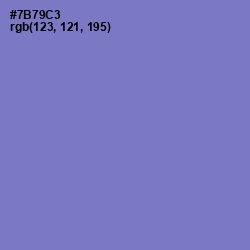 #7B79C3 - Moody Blue Color Image