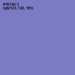 #7B7AC3 - Moody Blue Color Image