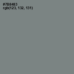 #7B8483 - Blue Smoke Color Image