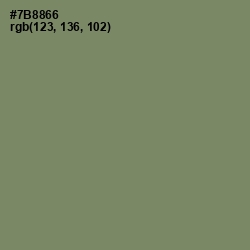 #7B8866 - Flax Smoke Color Image