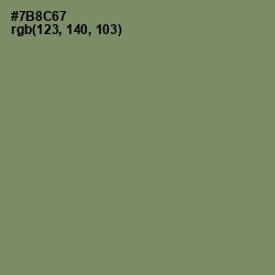 #7B8C67 - Camouflage Green Color Image