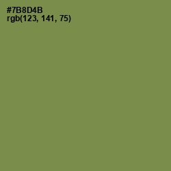 #7B8D4B - Glade Green Color Image