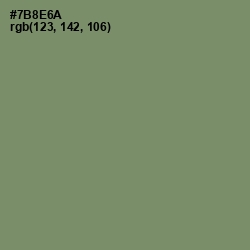 #7B8E6A - Camouflage Green Color Image