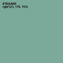 #7BAA9B - Sea Nymph Color Image