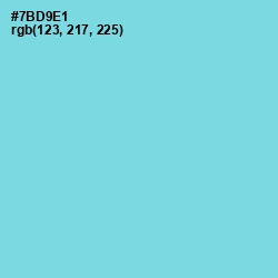 #7BD9E1 - Aquamarine Blue Color Image