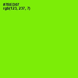 #7BED07 - Chartreuse Color Image