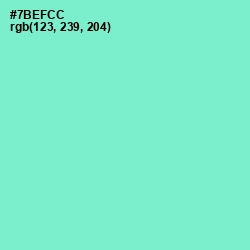 #7BEFCC - Aquamarine Color Image