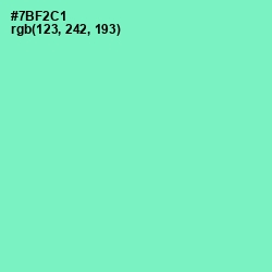 #7BF2C1 - Aquamarine Color Image