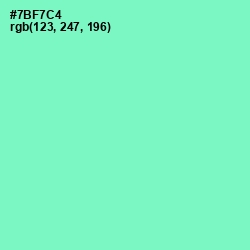 #7BF7C4 - Aquamarine Color Image