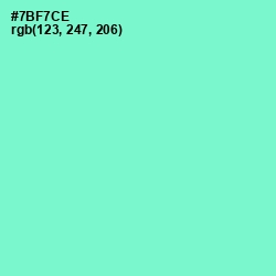 #7BF7CE - Aquamarine Color Image