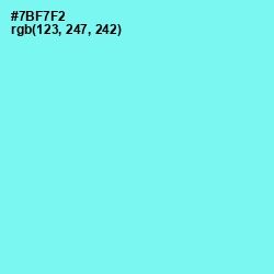 #7BF7F2 - Spray Color Image