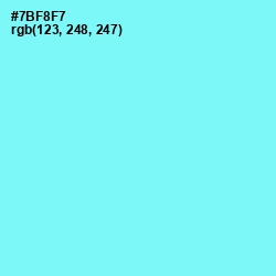 #7BF8F7 - Spray Color Image