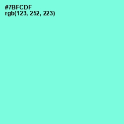 #7BFCDF - Aquamarine Color Image