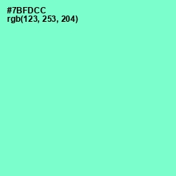 #7BFDCC - Aquamarine Color Image