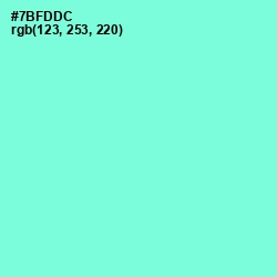 #7BFDDC - Aquamarine Color Image