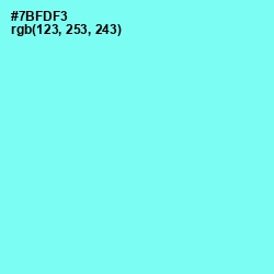 #7BFDF3 - Aquamarine Color Image
