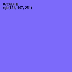 #7C6BFB - Moody Blue Color Image