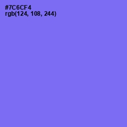 #7C6CF4 - Moody Blue Color Image