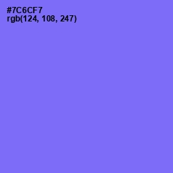 #7C6CF7 - Moody Blue Color Image