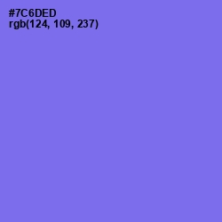 #7C6DED - Moody Blue Color Image