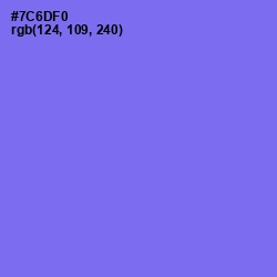 #7C6DF0 - Moody Blue Color Image