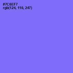 #7C6EF7 - Moody Blue Color Image