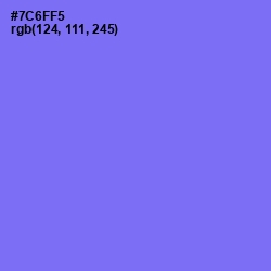 #7C6FF5 - Moody Blue Color Image