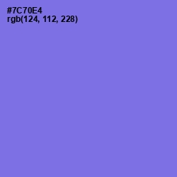#7C70E4 - Moody Blue Color Image