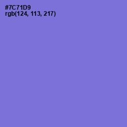 #7C71D9 - Moody Blue Color Image