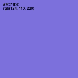 #7C71DC - Moody Blue Color Image