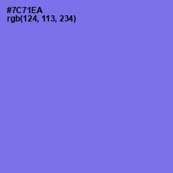 #7C71EA - Moody Blue Color Image