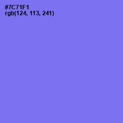 #7C71F1 - Moody Blue Color Image