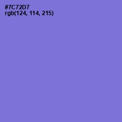 #7C72D7 - Moody Blue Color Image