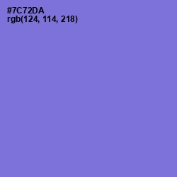 #7C72DA - Moody Blue Color Image