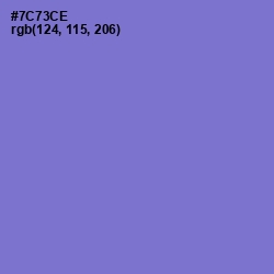 #7C73CE - Moody Blue Color Image