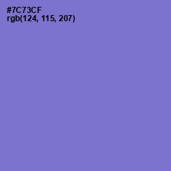 #7C73CF - Moody Blue Color Image