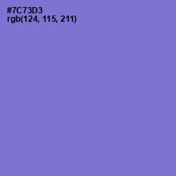 #7C73D3 - Moody Blue Color Image