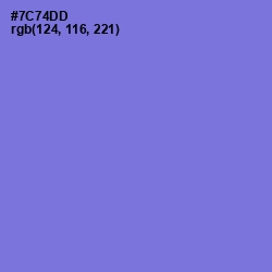 #7C74DD - Moody Blue Color Image