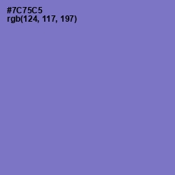 #7C75C5 - Moody Blue Color Image