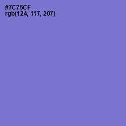 #7C75CF - Moody Blue Color Image