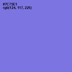 #7C75E1 - Moody Blue Color Image