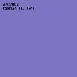 #7C76C2 - Moody Blue Color Image