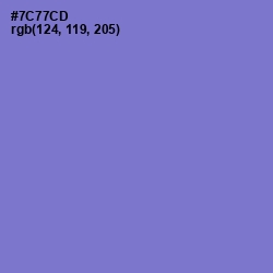 #7C77CD - Moody Blue Color Image