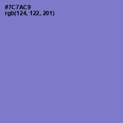 #7C7AC9 - Moody Blue Color Image